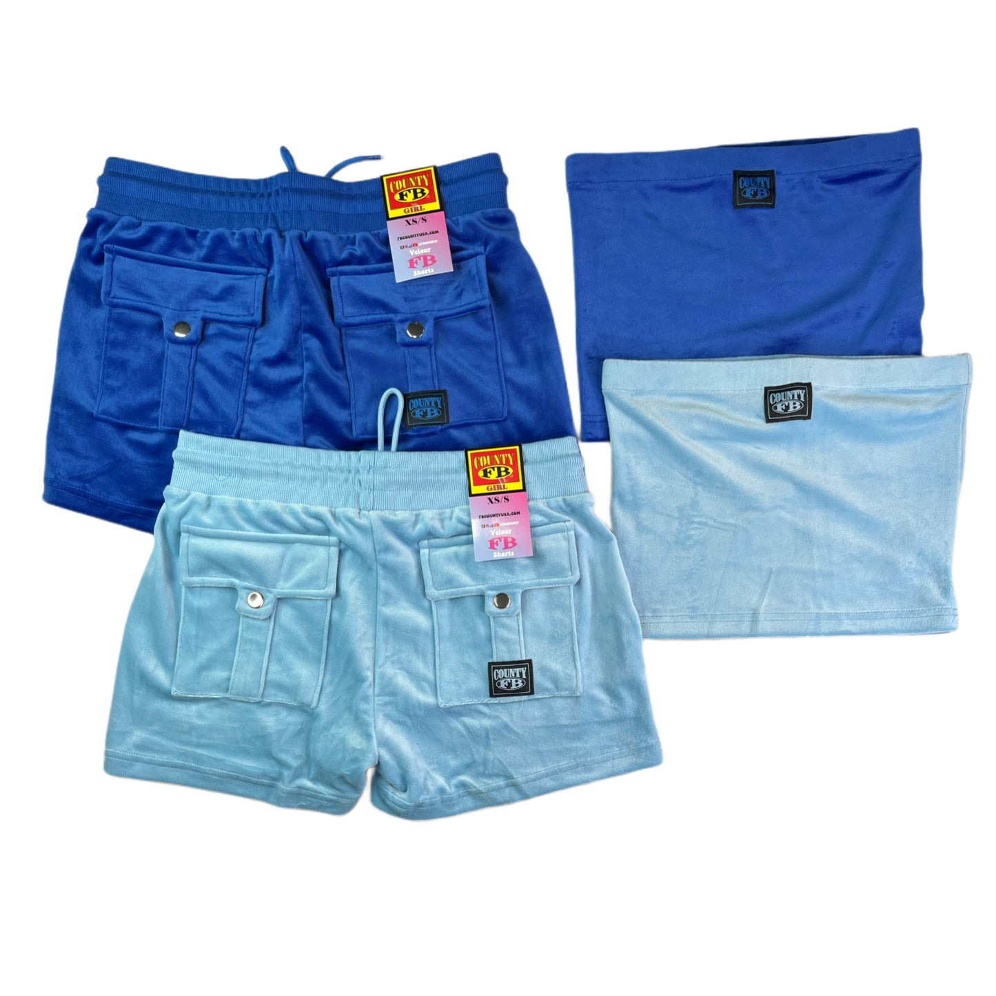 FB County Velour Short Set
