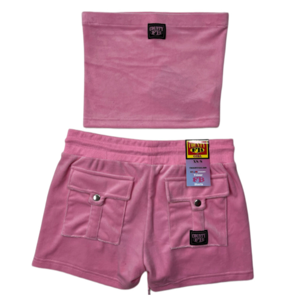 FB County Velour Short Set