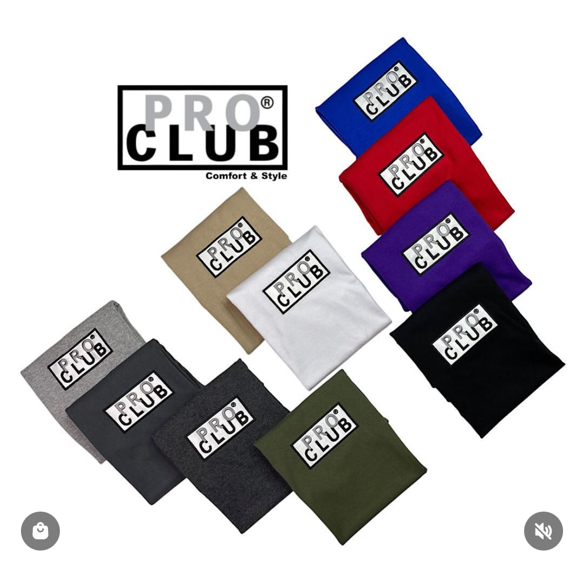 Men's Pro Club Embroidered Logo Heavy Weight T-shirt