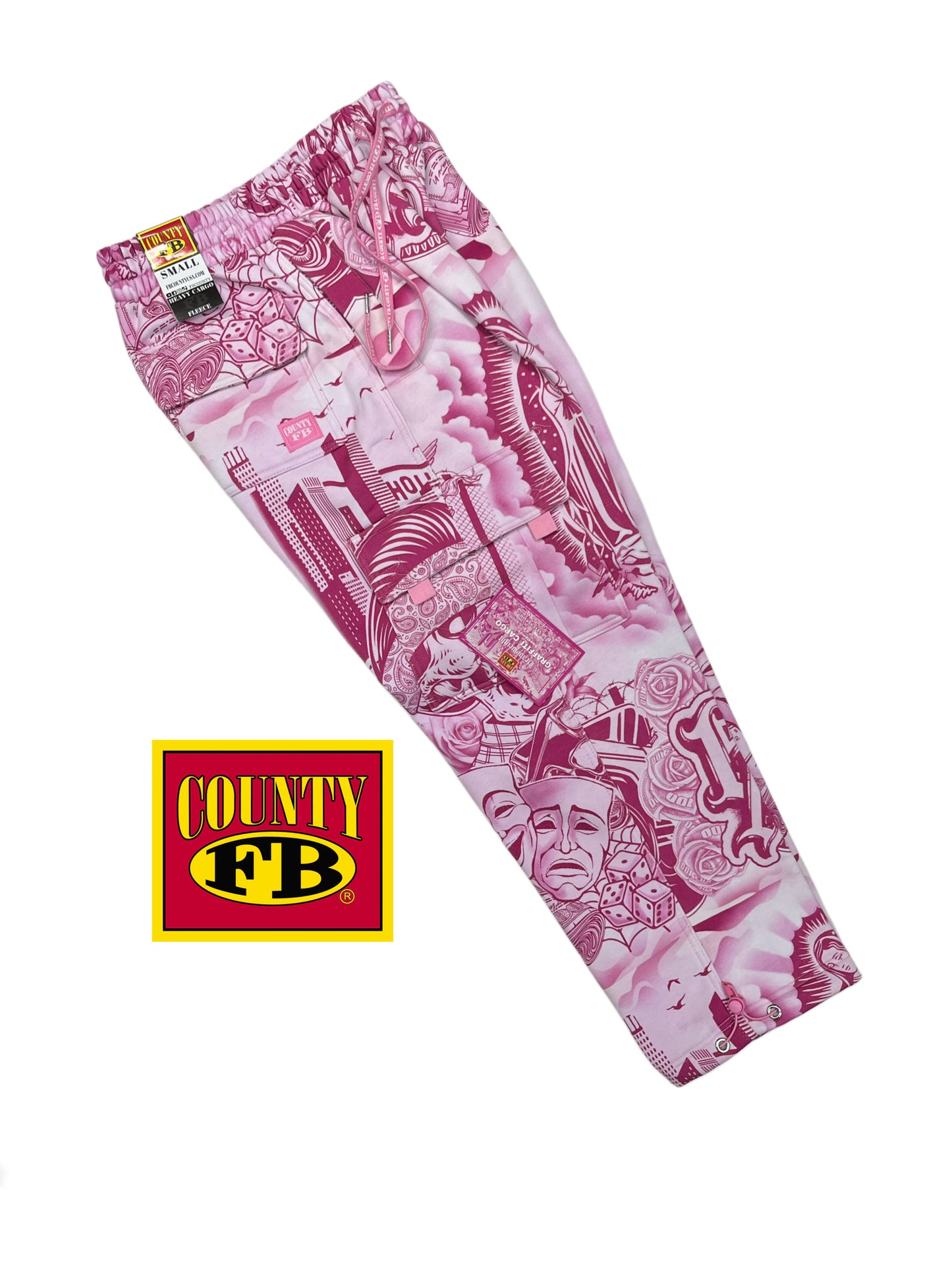 FB County tatted up cargo pants