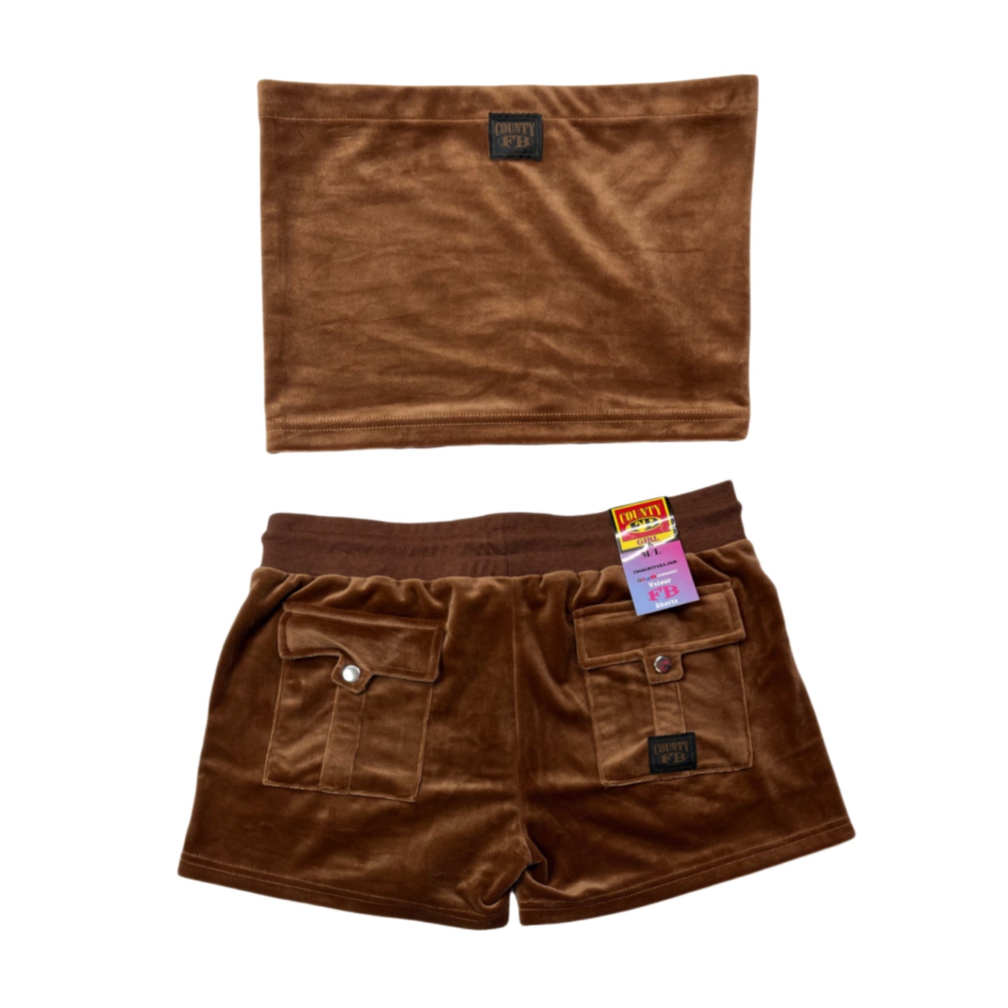 FB County Velour Short Set