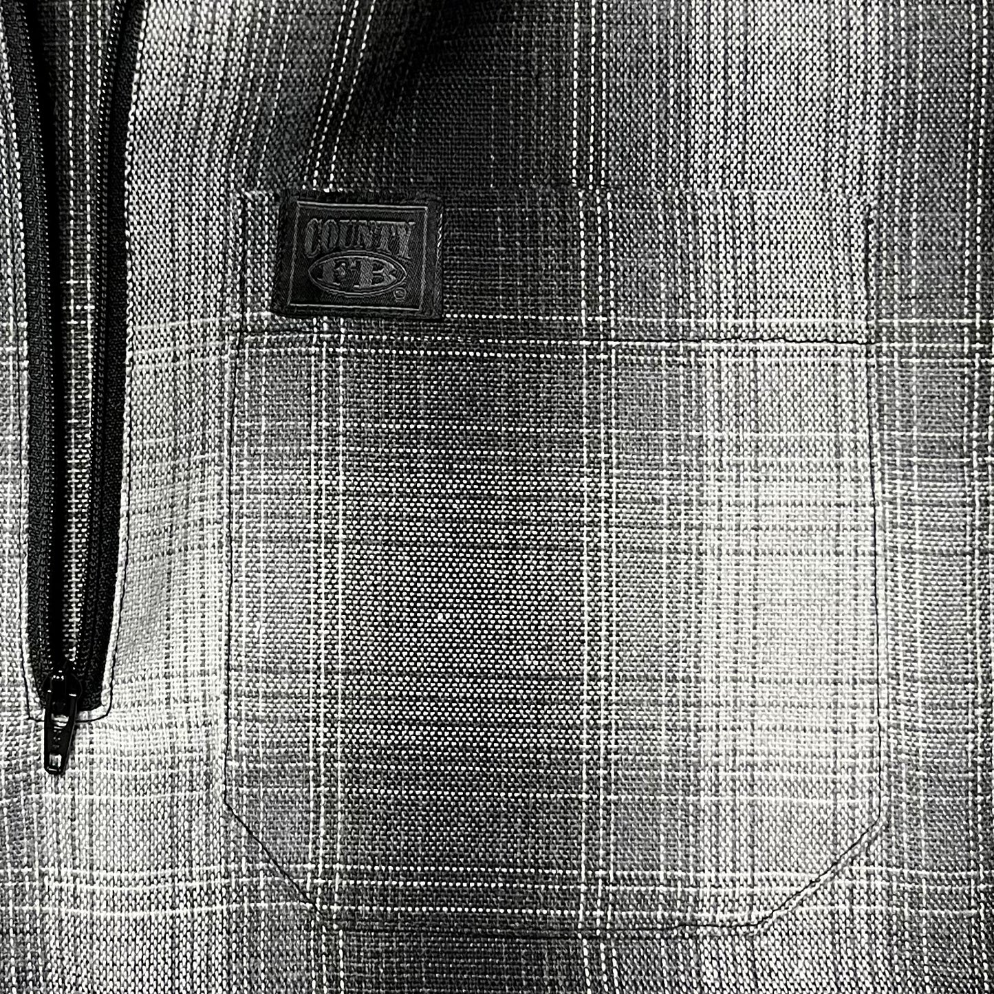 FB County Short Sleeve Checker Zip Shirt