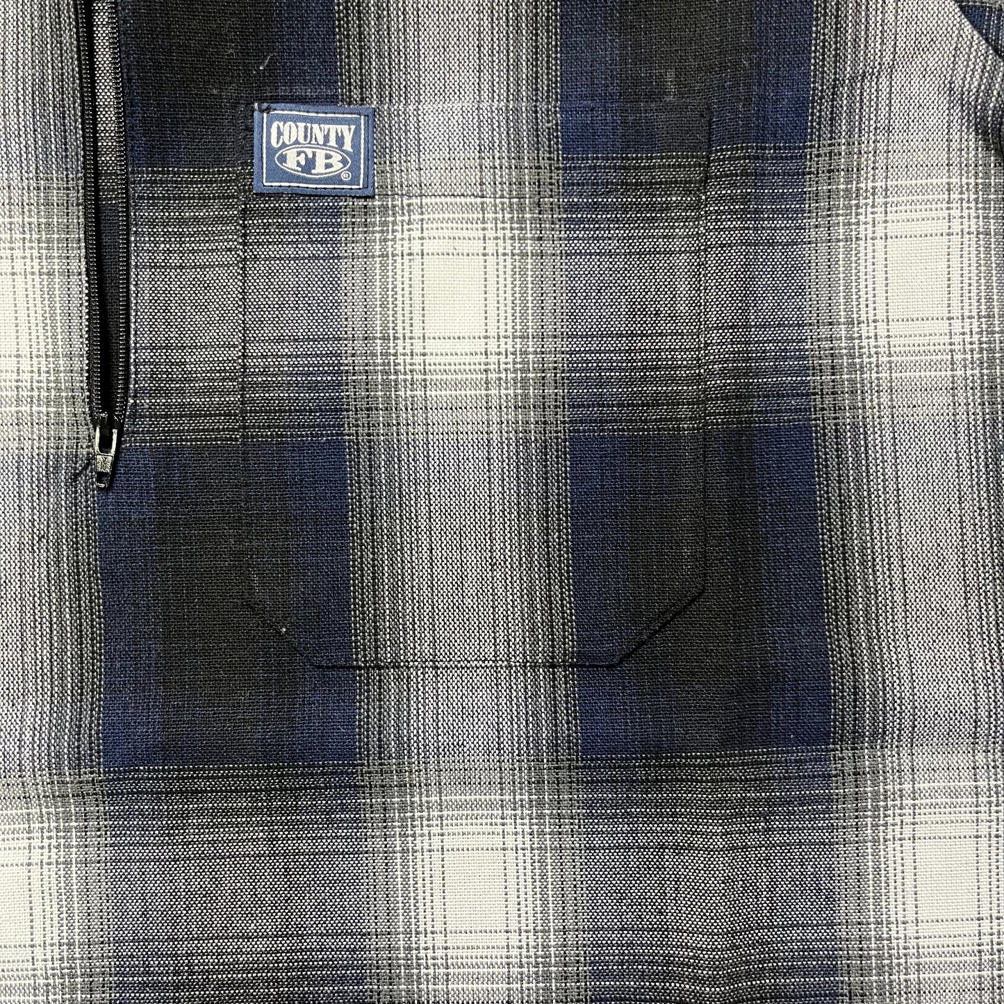 FB County Short Sleeve Checker Zip Shirt