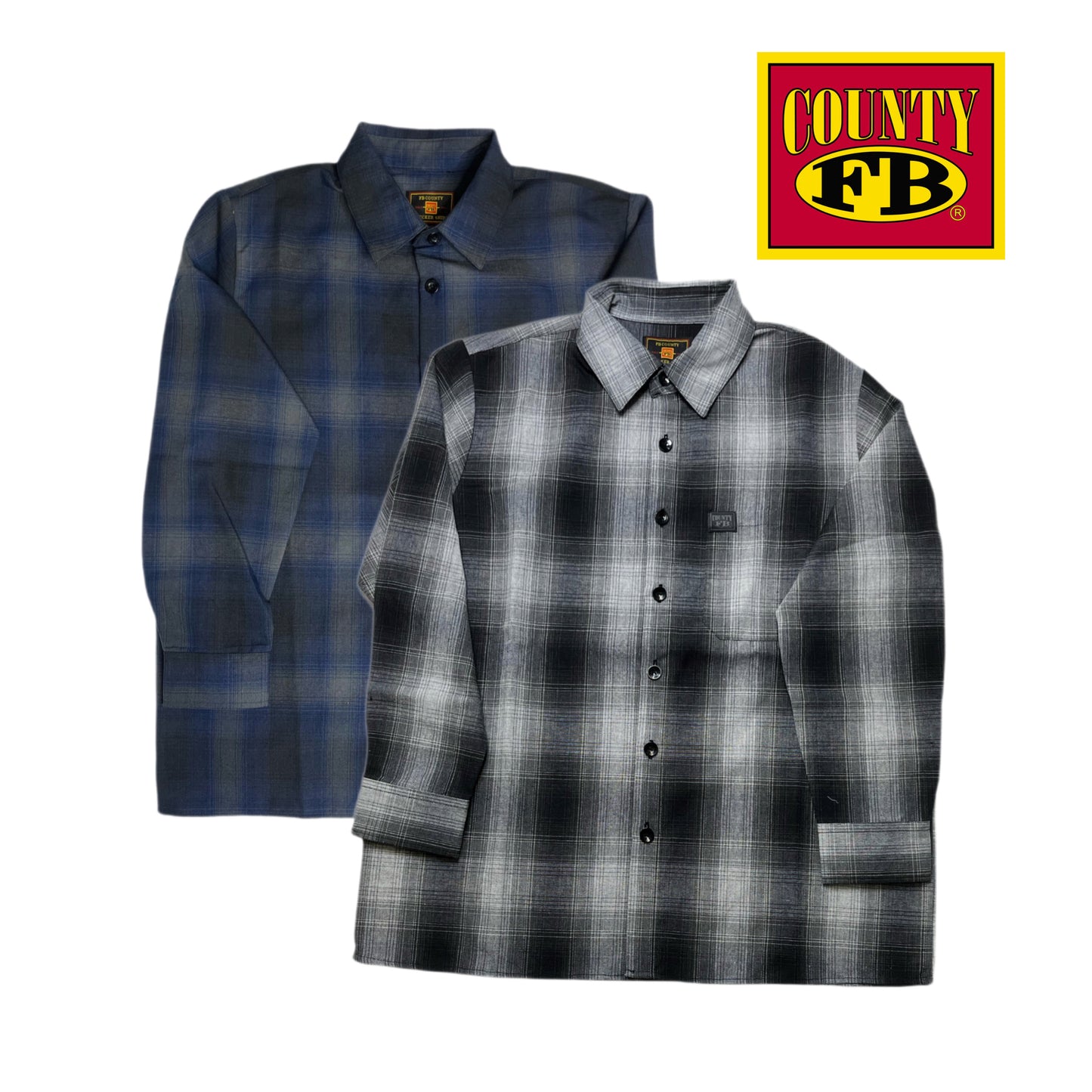 FB County Long Sleeve Checker Flannel Shirt