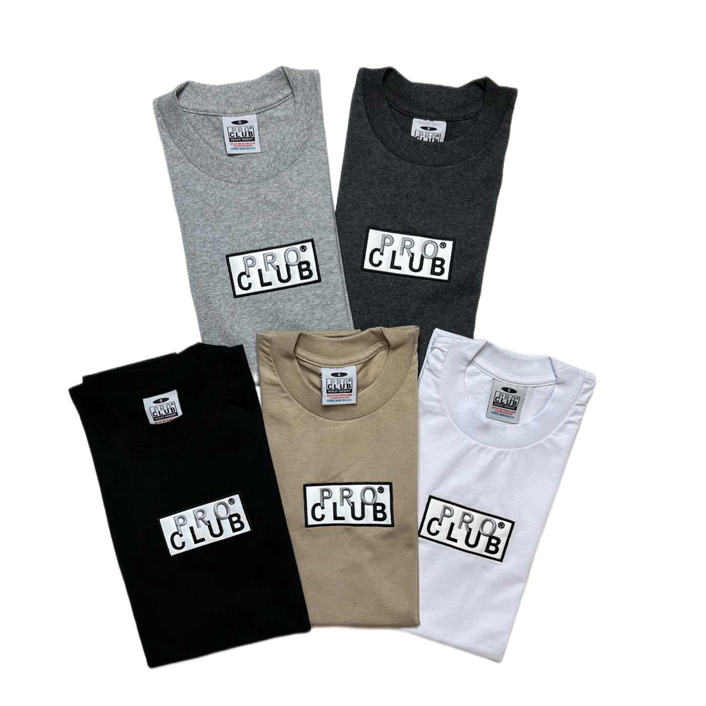 Men's Pro Club Embroidered Logo Heavy Weight T-shirt