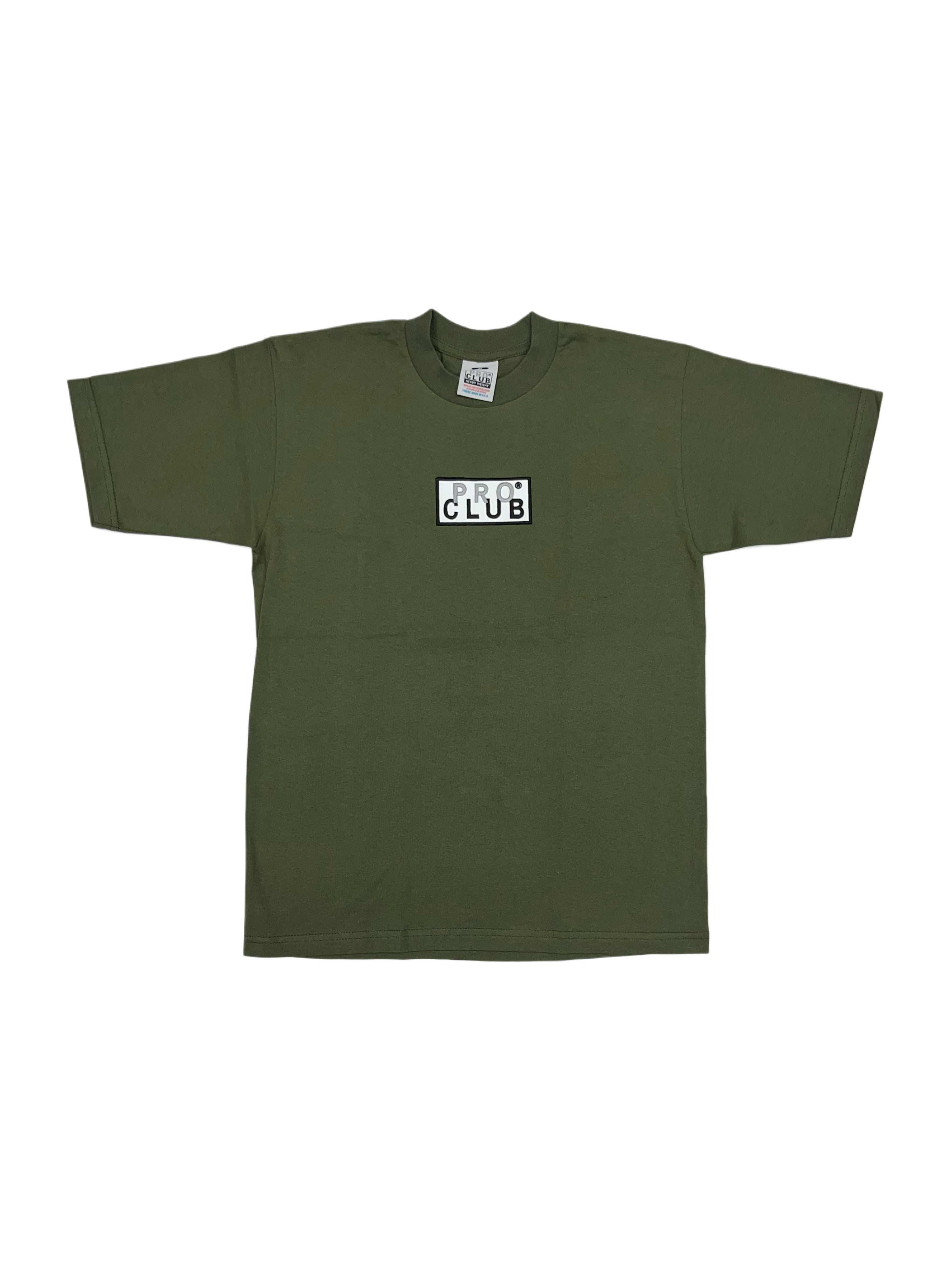 Men's Pro Club Colored Embroidered Logo Heavy Weight T-shirt