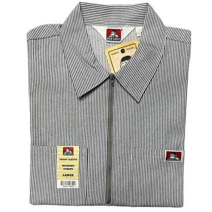 Ben Davis Half-Zip Stripe Shirt with Two Pockets