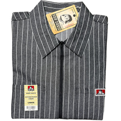 Ben Davis Half-Zip Plaid Shirt with Two Pockets