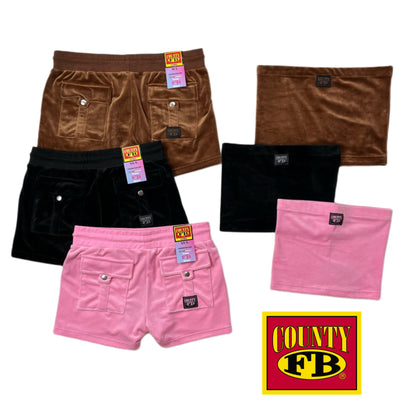 FB County Velour Short Set