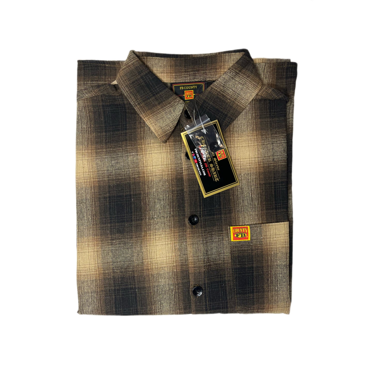 FB County Short Sleeve Checker Flannel Shirt