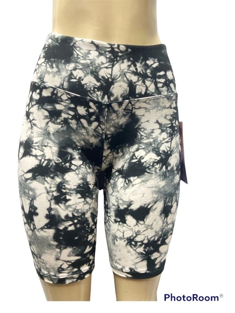 Women's White Black Tie Dye Short Set