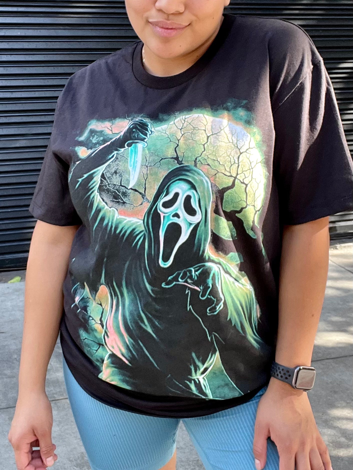 Ghost Face Scream Graphic Halloween T-shirt