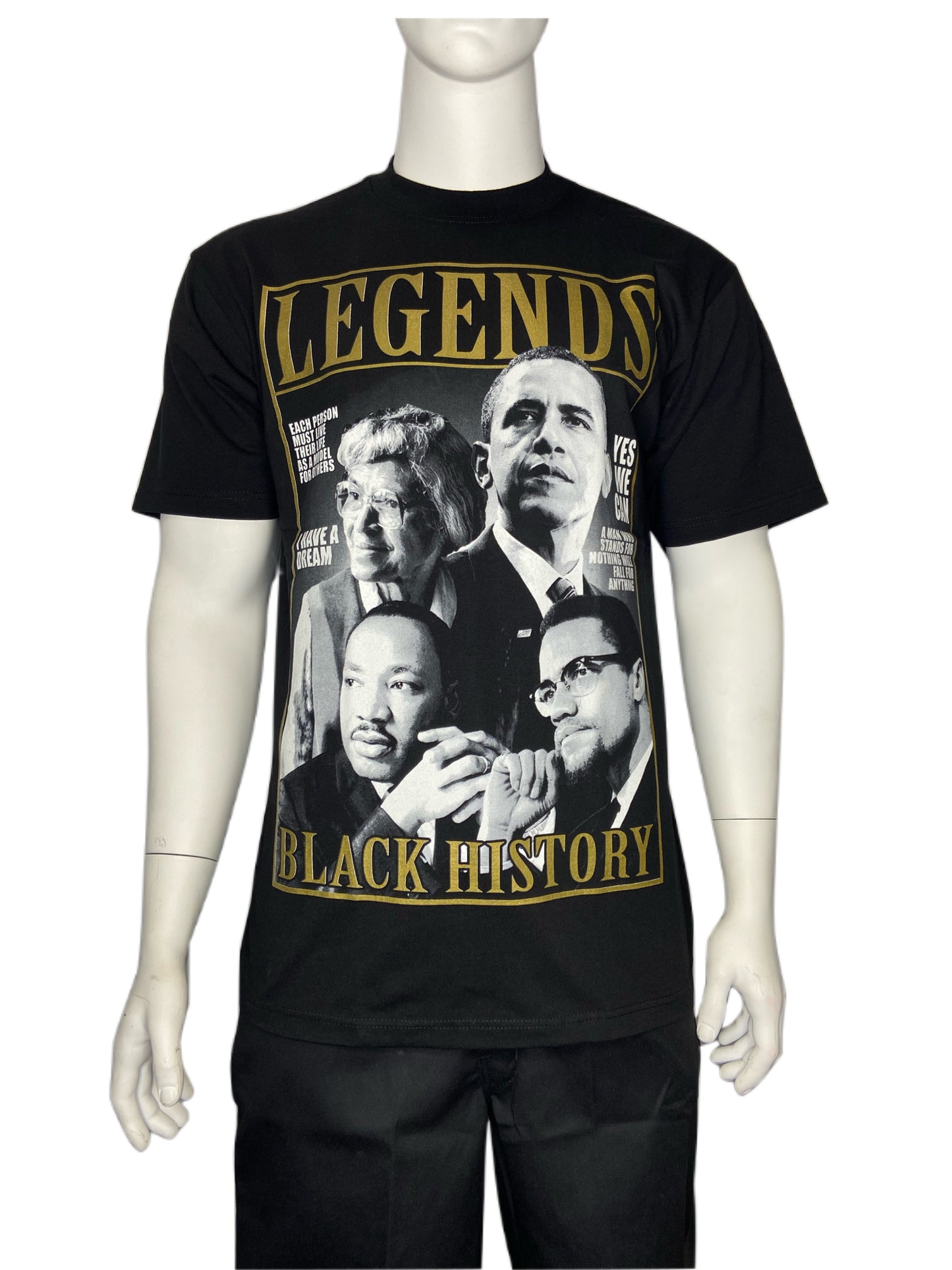 Heavyweight Black History Legends Double-Sided Graphic T-shirt