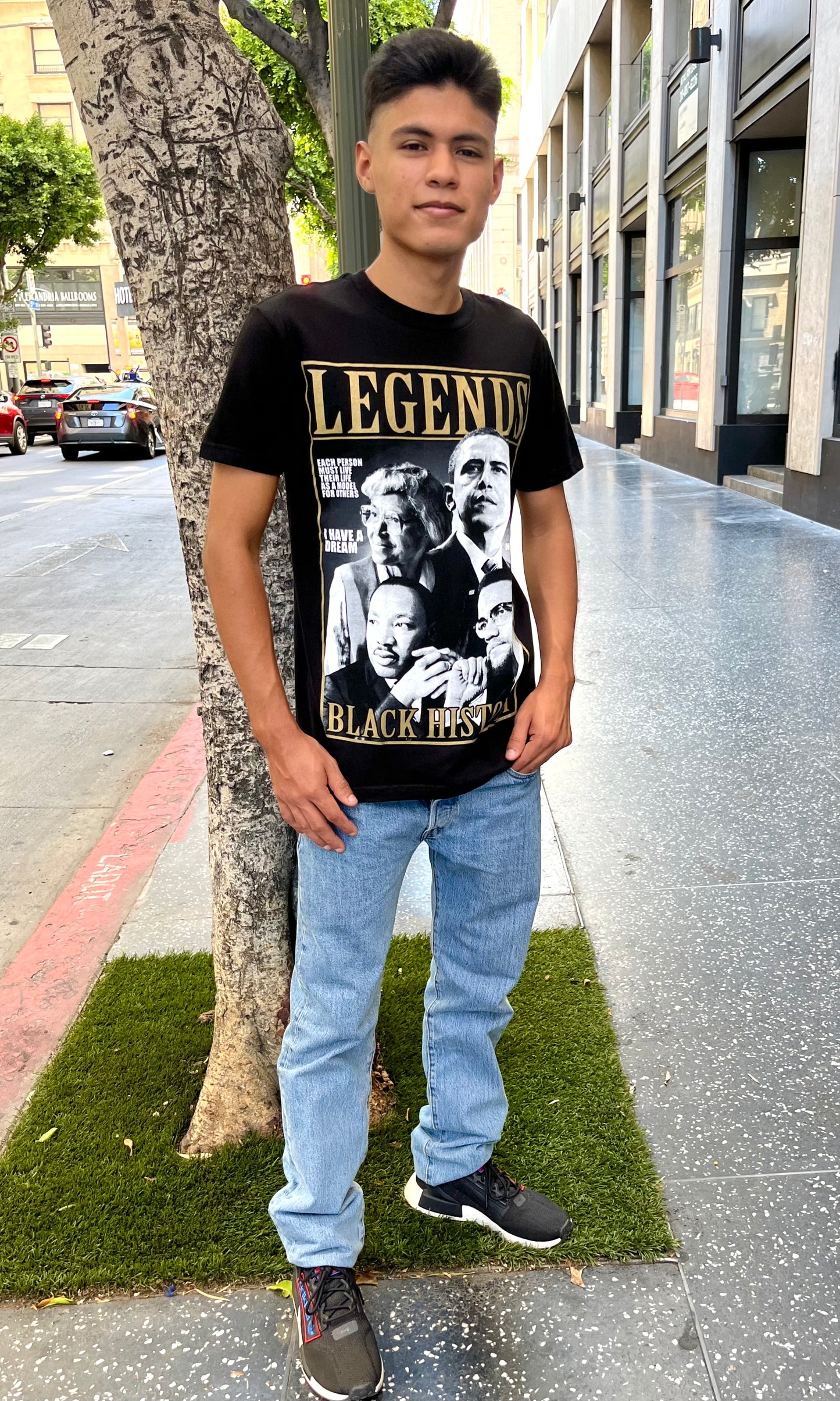 Black History Legends Double-Sided Graphic T-shirt