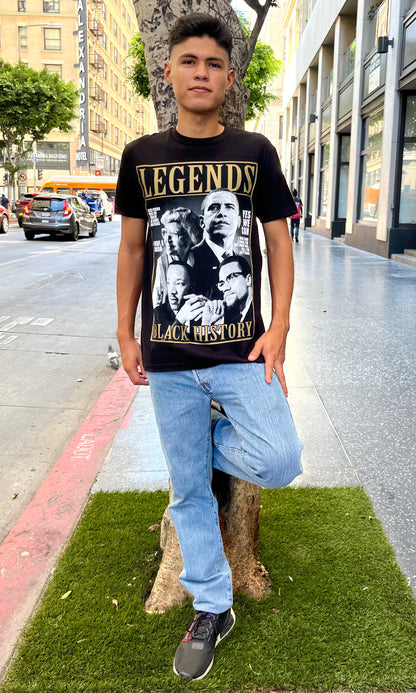 Black History Legends Double-Sided Graphic T-shirt