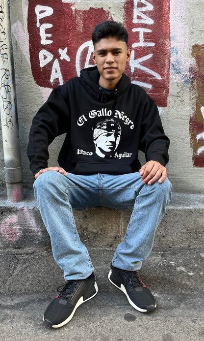 Paco Aguilar El Gallo Negro Double-Sided Graphic Hoodie