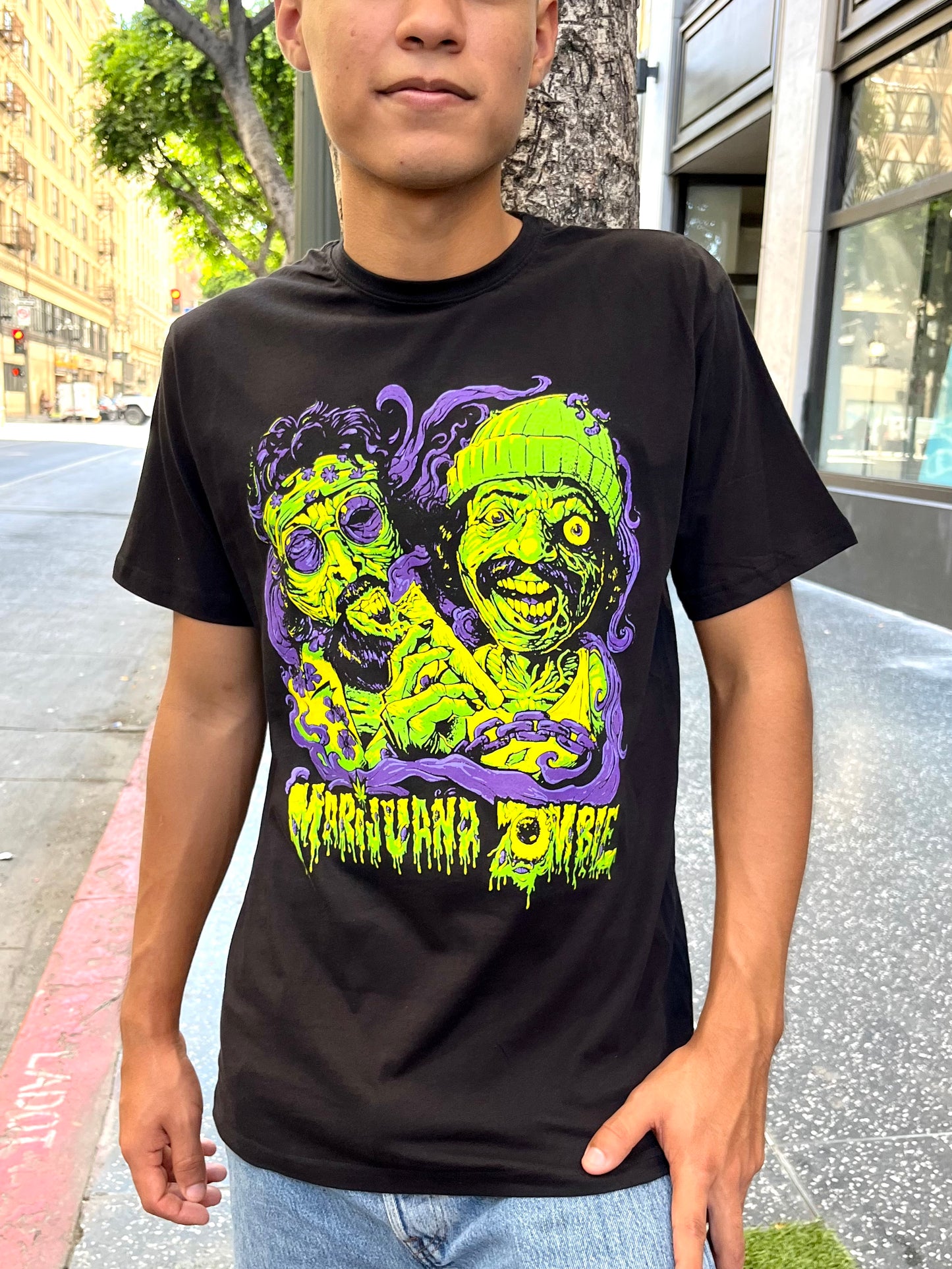 Cheech & Chong Marijuana Zombie 420 Graphic T-shirt