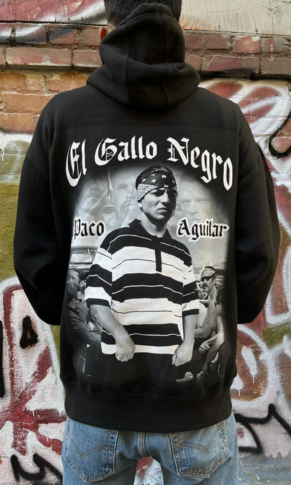Paco Aguilar El Gallo Negro Double-Sided Graphic Hoodie