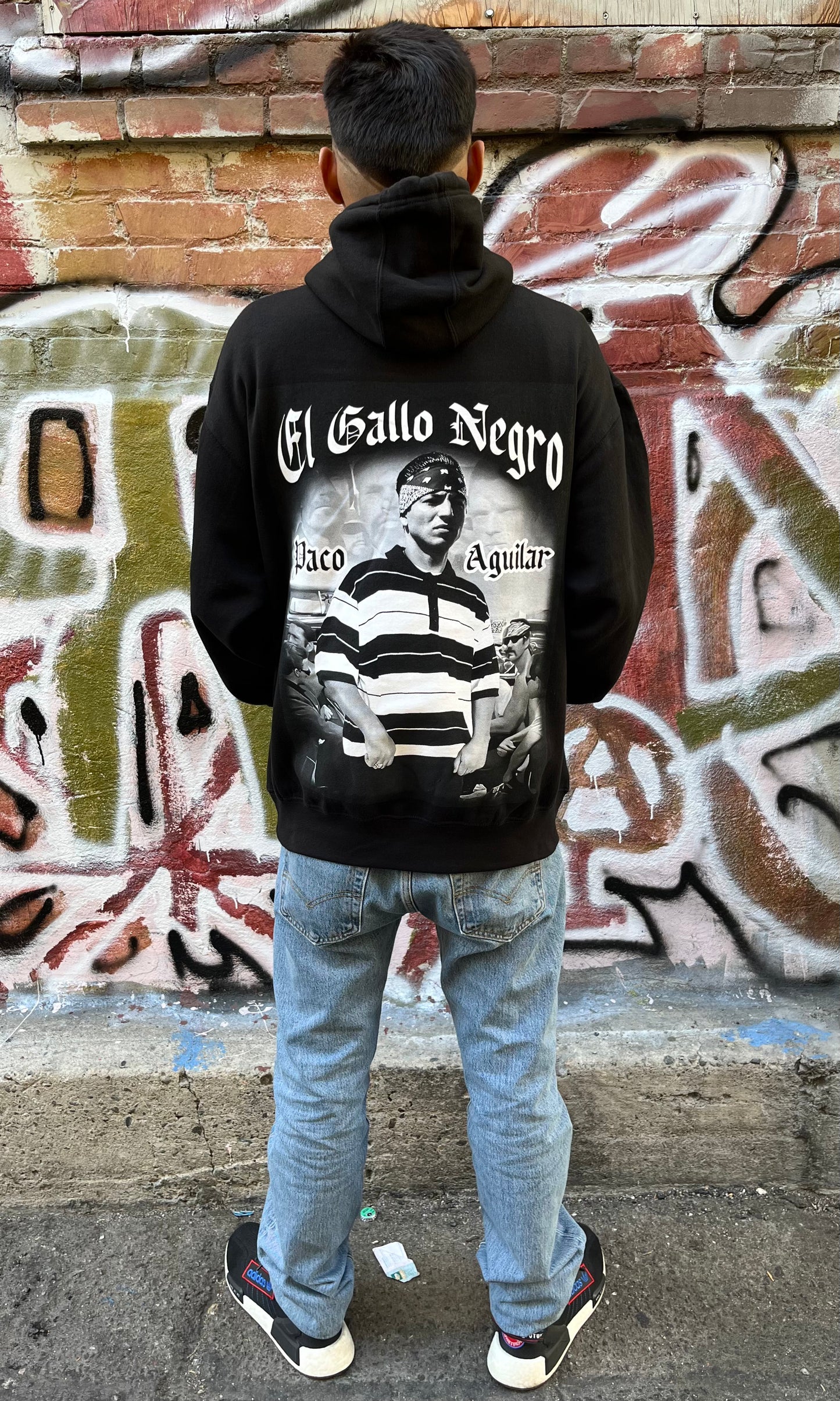 Paco Aguilar El Gallo Negro Double-Sided Graphic Hoodie